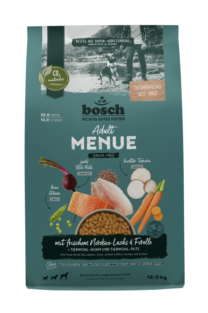 bosch Hunde-Trockenfutter HPC Menue Adult Nordsee-Lachs & Forelle getreidefrei